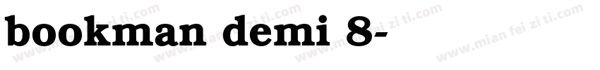 bookman demi 8字体转换